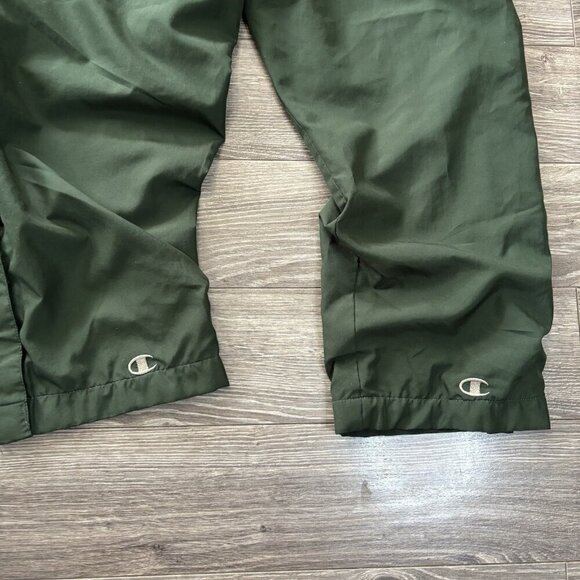 VTG Y2K Champion Snap Button Tearaway Track Pants Mens XS Green Sweatpants Baggy - Picture 16 of 16